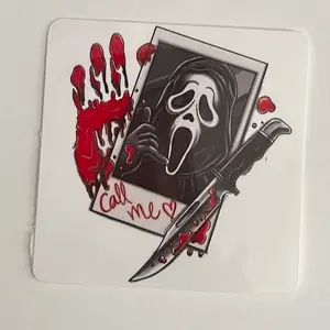 Ghostface call me sticker 3”x3”