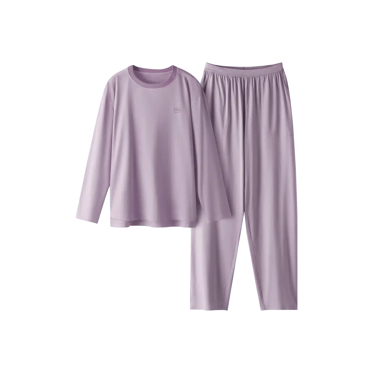 Bananain Women's Pajamas Set Crew Neck Long Sleeve Loungewear 301S Purple M