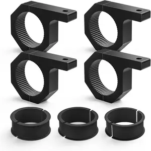 Horizontal Bar Tube Clamp Mount Bracket Kits for Motorcycle, Bicycle, ATV LED Light Mounting, Fits 2.135in, 2.25in, 2.375in, 2.5in (Pair) Atv