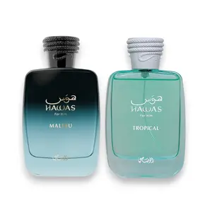 Rasasi Hawas Unisex Eau De Parfum (EDP) - 100 ML-3.4 oz, Malibu & Tropical Everyday Fragrance, Sweet Amber, Coconut, Woody, Musk & Iris Notes, Fruity Unisex Wear
