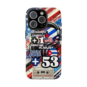 ASERE Tough Phone Case for Cubans - Glossy Finish, Polycarbonate Shell & TPU Lining, Compatible with iPhone and Samsung, Lightweight Design