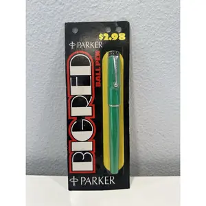 VINTAGE *NEW* 1970's Parker Big Red Ball Pen Sealed - Green