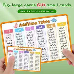 2/8Pcs Addition and subtraction Flash Card Within 20, 2 sizes (large and small) Addition and subtraction Learning oral arithmetic card Teaching aid card - Mathematics fact chart - Educational mathematics flash card