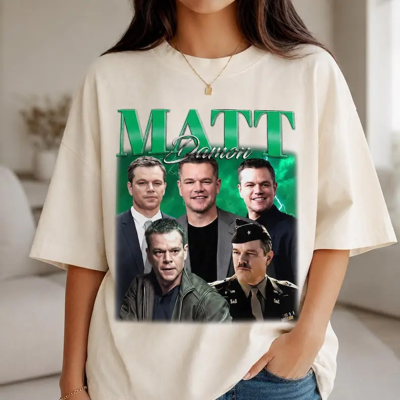 Comfort Colors Matt Damon Retro T Shirt 90s Bootleg Style