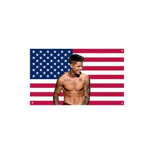 Pop Star American Wall Flag Aesthetic Music Room Decor Y2K Icon Tapestry Bedroom Banner Trendy Concert Fan Souvenir