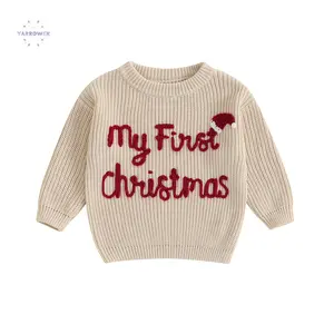 Baby Christmas Outfit Boy Girl First Christmas Sweater Infant Toddler Knit Ugly Sweaters Fall Winter Clothes