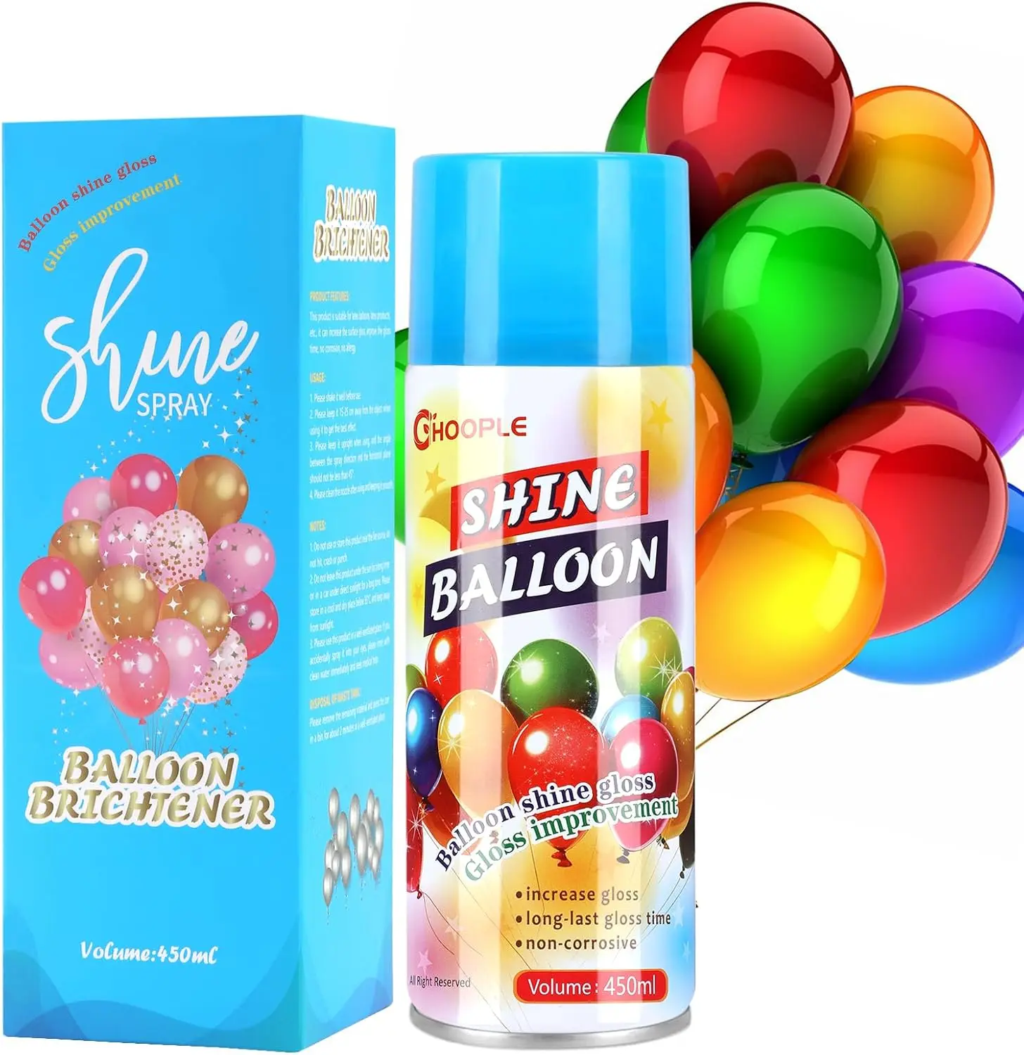 15oz Latex Balloon Gloss Spray, Balloon Decoration Gloss Spray,gloss spray paint,Diy, Design, Glitterspray Birthday Wedding Party Decorating Supplies