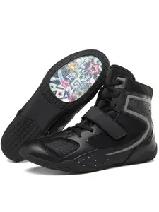 Men's High-Top Wrestling Training Shoes, Boxing & Muay Thai Workout Sneakers, Multifunctional Sports Shoes, Anti-Tear Upper, Ankle Support, Non-Slip Grip, All Seasons