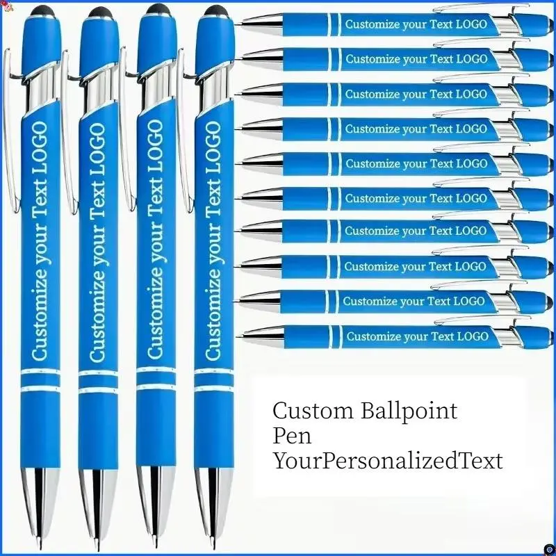 Custom 60pcs Laser-Text Engraved Metal Body Ballpoint Pens - Personalized Quotes - Durable Writing Tool for Father’s Day, Event Favors (Office Stationery Supplies)