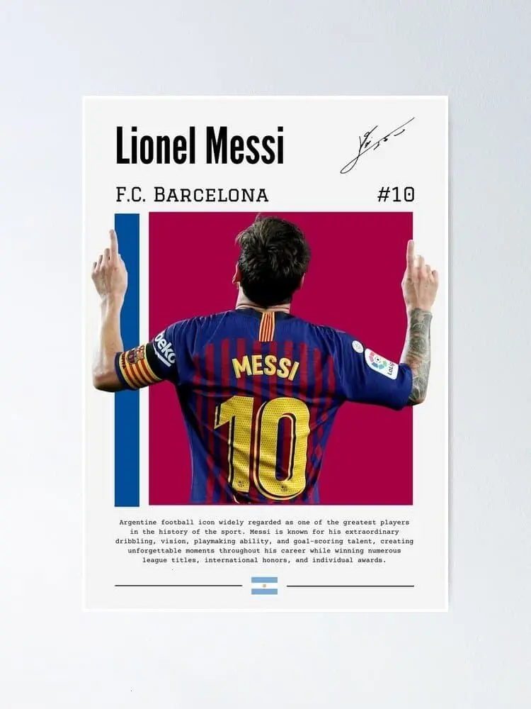 Lionel Messi Barcelona Poster( Unframed - Print Only )