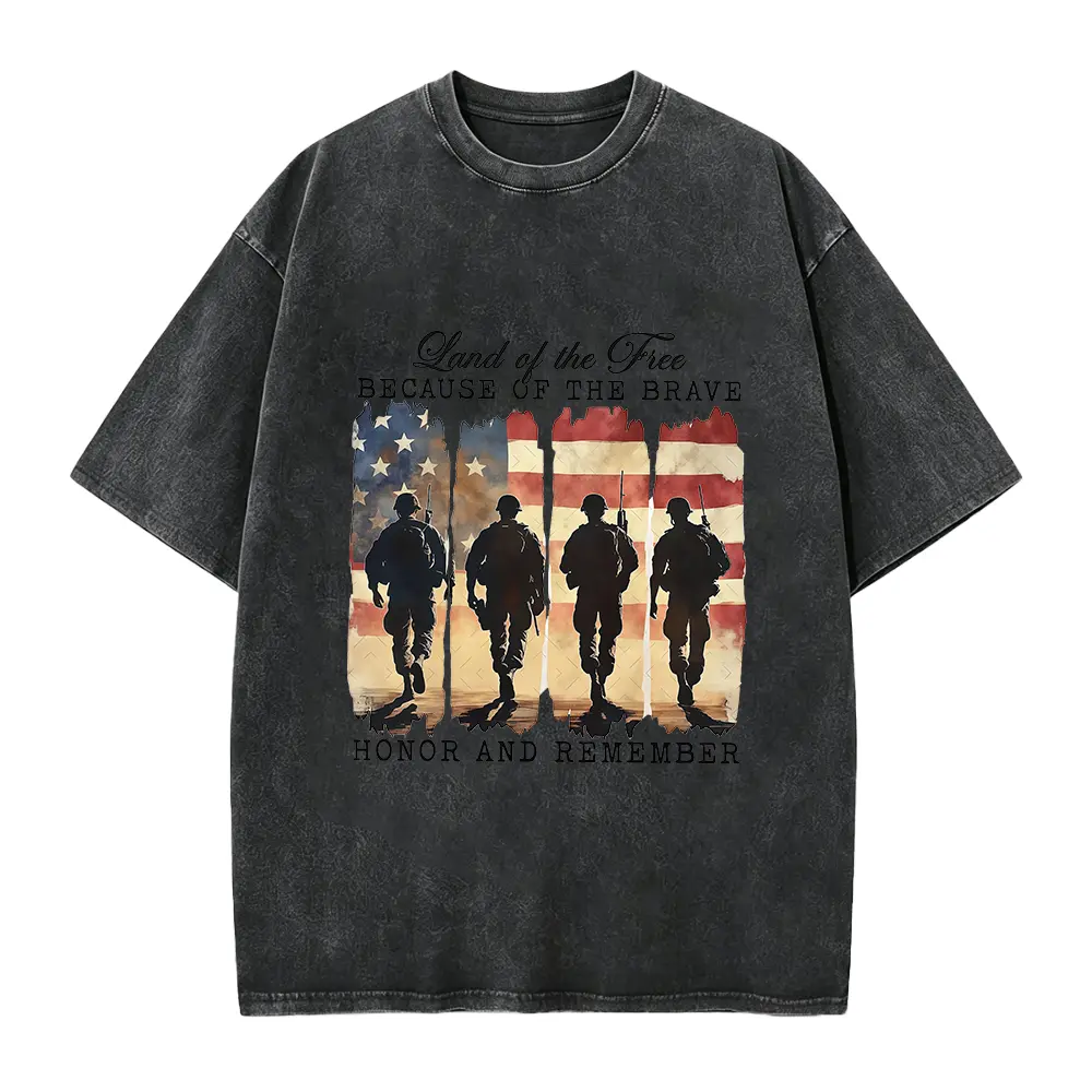 Land of The Free Because of The Brave Patriotic Veteran tshirt