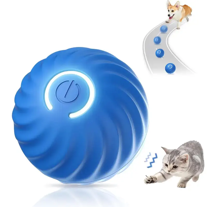 Interactive Dog Ball Toy,Automatic smart MovingDog Toys Ball,Rechargeable Dog VibrationBall,indoor & Outdoor Dog Animal Toy,CatAccessory Shaky Ball Toy,Pet Rolling Ball(About2.2 inch,Not suitable for Medium to LargeChewers)