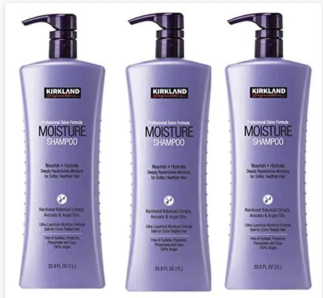 Kirkland Signature Moisturizing Shampoo New and improved formula Rainforest Botanical Extracts, Avocado & Argan Oils ( Pack of 3)