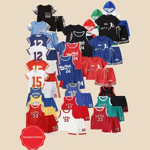 Randomly Shipped 6-piece Spring/summer Boys' Short-sleeved Sets (ages 3-12) Trendy Sportswear Sets: 3 Tops + 3 Trousers Colours And Styles Randomly Selected Please Do Not Purchase If This Is A Concern.