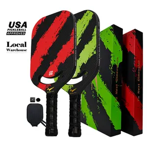 Warping Point Ascent Pickleball Paddle - Carbon FiberRacket - Textured Grit Surface & Aero Throat Design -Hexa Polymer Core for Speed & Control - Deluxe Gift BoxSet with Bag, Cleaner & Accessories