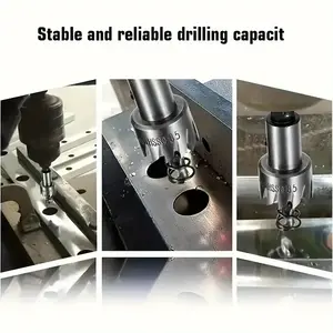 Hole Puncher, High-Speed Steel Hole Punching Drill Bits, Aluminum Hole Puncher, 5-Piece Set, Metal Thin Sheet Hole Enlargers