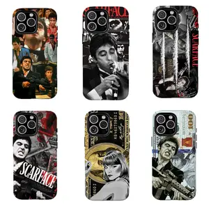 Scarface Tony Montana Retro Collage Phone Case,for iPhone 16 15 14 13 12 11 17Pro Max,for Samsung S25 S24 S23 S22 Ultra,Gifts For Fans, Phone Accessories