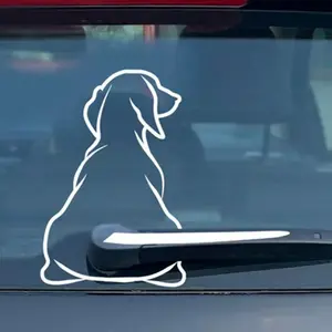 Dog Rear Wiper Sticker – Cute Car Window Decal for Rear Windshield Wipers