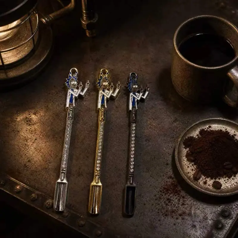 Funny mid finger  luxury pendant scoop，coffee bean powder scoop