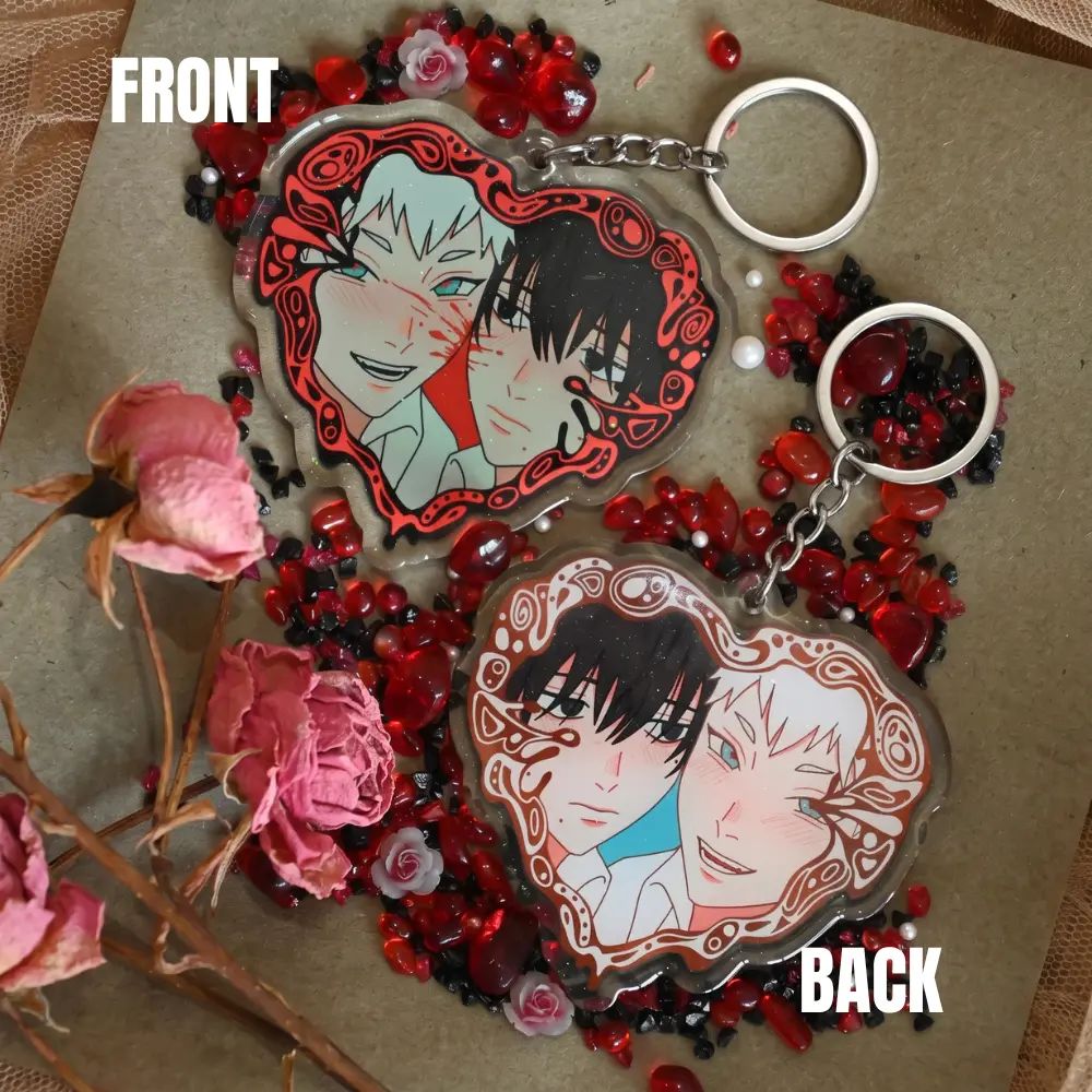 TSHD Heart Frame Acrylic Charm - Double Sided Anime Keychain