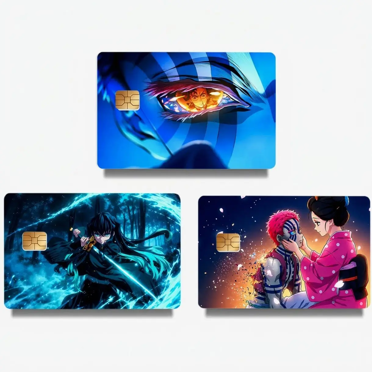 Demon Slayer Card Skin, Akaza Koyuki Nezuko Credit Card Decal Sticker Skin, Premium Matte Vinyl Stickers, Gift for Anime Fans