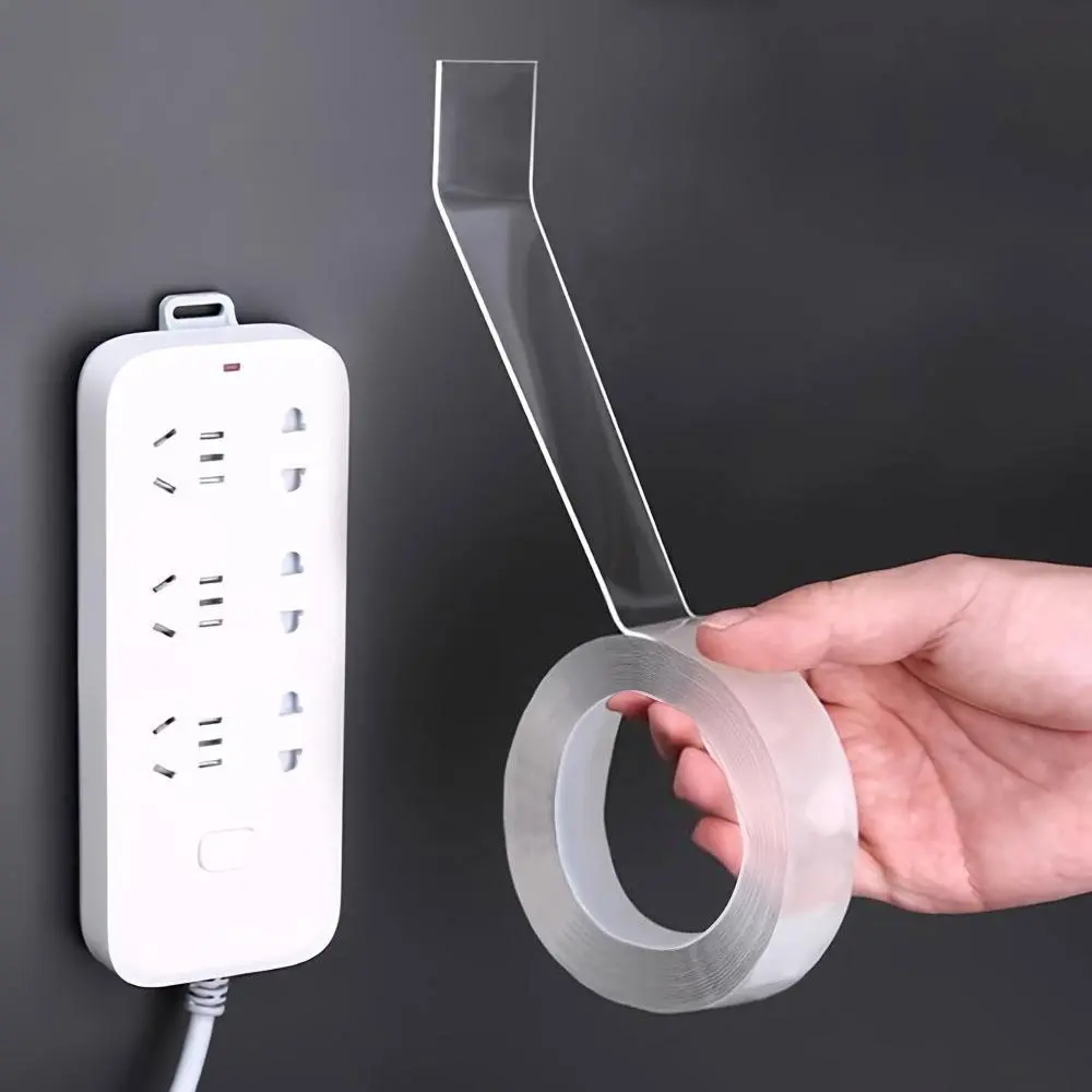 1 Piece Nano Clear Invisible Adhesive Double-sided Adhesive Tape, Double Sided Poster Tape, Multipurpose Hanging Adhesive Strip, Strong Sticky Mounting Tape, Durable Double Sided, Double Sided Tape For Walls