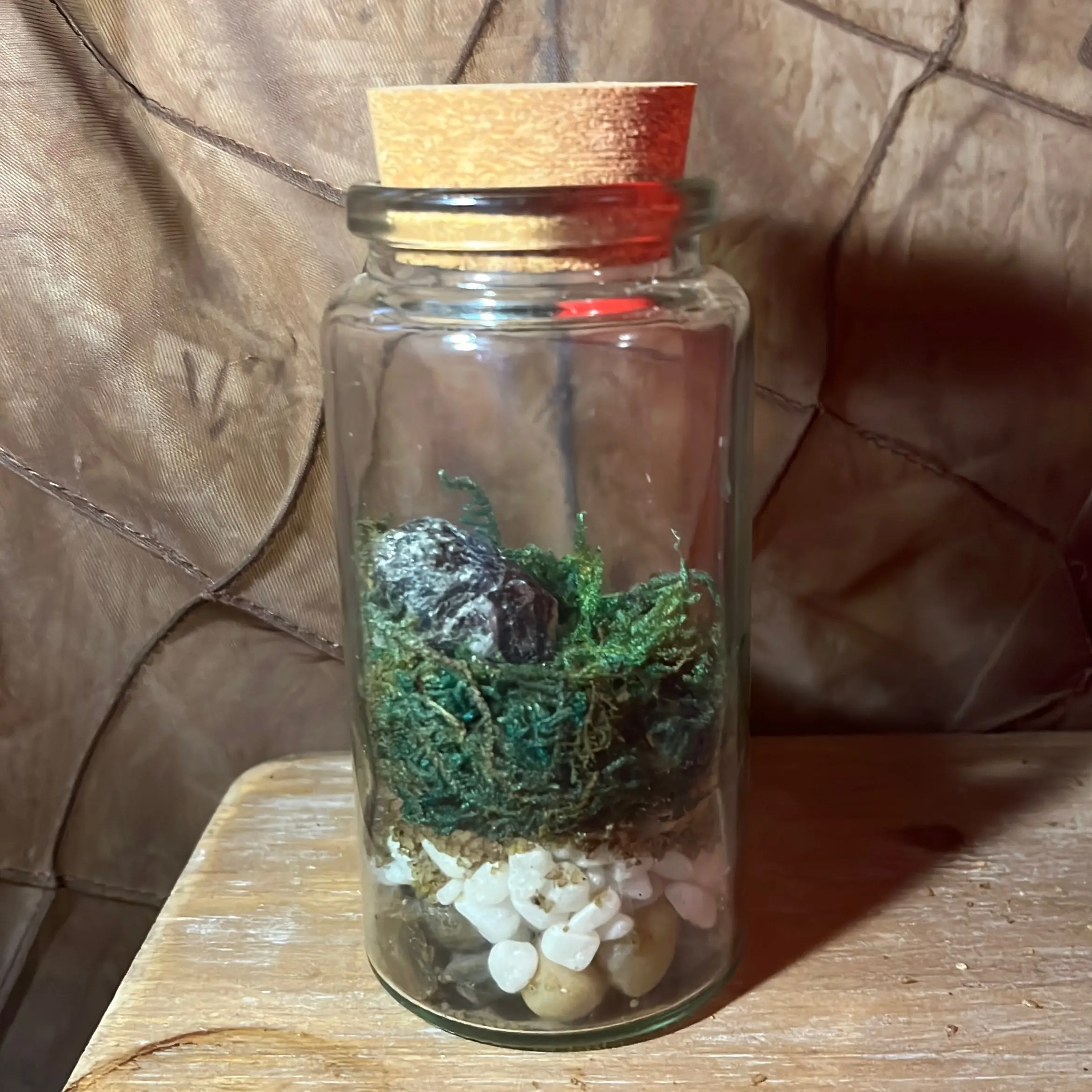 Moss Terrarium with Gemstone