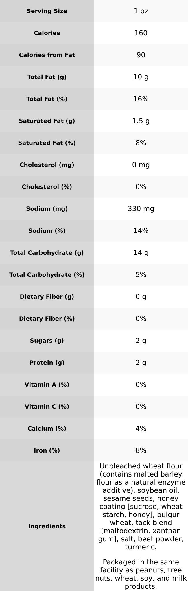 Honey Roasted Sesame Sticks