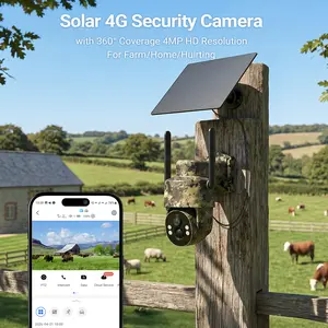[Summervibes] 4G Solar Powered Camouflage Security Camera CB174S, 4MP HD Color Night Vision, No WiFi Outdoor Camera for Farm/Home with IP65 Waterproof, Data Service Supported outdoorfun