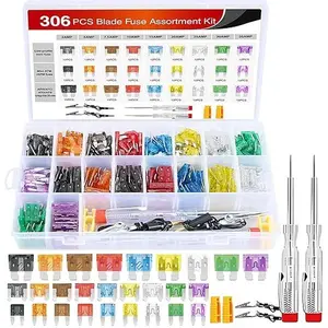 Fuse Assortment Kit,306pcs Car Boat Truck SUV Auto Automotive Assorted Replacement Blade Fuses Standard & Mini & Low Profile Mini-2A 5A 7.5A 10A 15A 20A 25A 30A 35A with Fuse Puller Circuit Tester