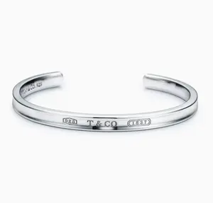 Pre-owned Tiffany 1837 Cuff in Silver, Narrow Size M