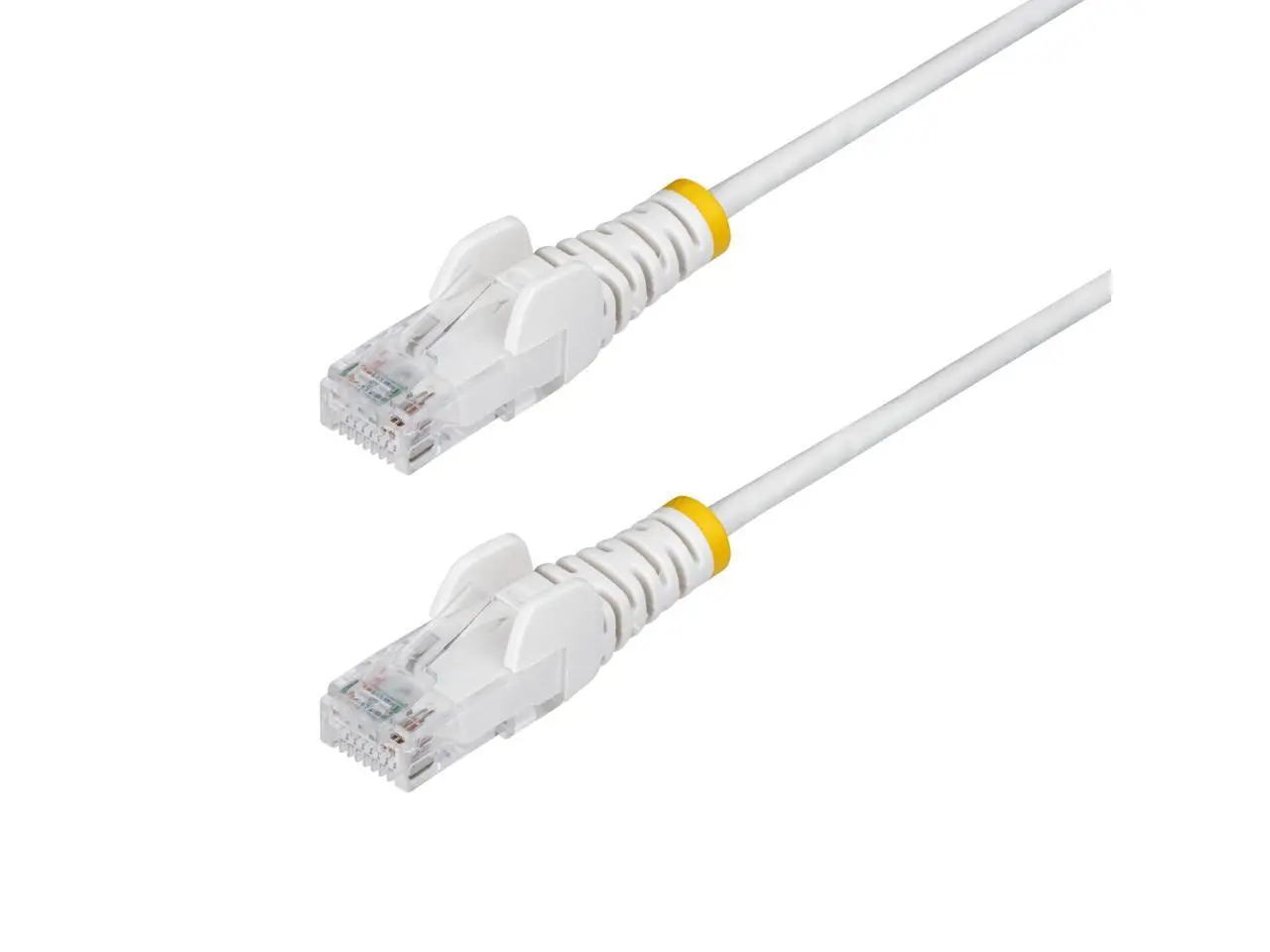 StarTech.com 9in White Slim CAT6 Ethernet Cable, Snagless RJ45, LSZH, 28AWG Pure Bare Copper, Slim Network Patch Cable/Cord