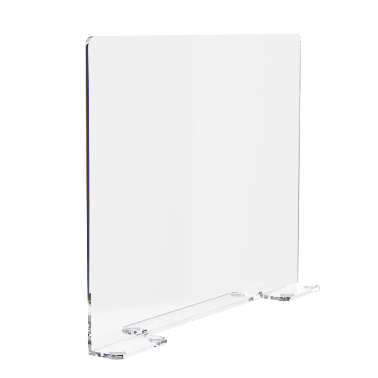 Clear Acrylic Sink Splash Guard Freestanding Panel Barrier Lightweight One Piece Square No Assembly Splatter Shield for Medical Facilities and Restaurants by 321 Plastics