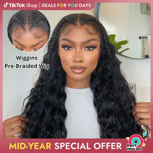 [Mid-Year Super Deal] Wiggins Hair Pre Braided Glueless Loose Deep Wave Wig 13x6 Lace Frontal Wigs Human Hair Pre Everything Pre Stylist Wig Ear To Ear Natural Hairline Ready To Go Wig #SummerWins #DealsForYouDays