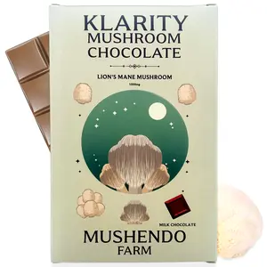 larity Mushroom Chocolate - Lion's Mane - Focus, Memory, Mood, Immune & Digestive System - Milk Chocolate Natural Snack