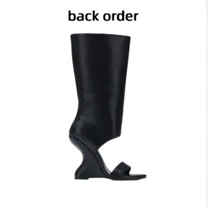 AMINUGAL Women's & Girls' Black Wedge Open-Toe Booties - Stylish, Comfortable Wedge Shoes for Casual Walking