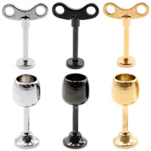 Alisouy 1PC Stainless Steel Key Spring Chalice Cup Tragus Helix Bar Labret Lip Rings Stud Cartilage Ear Earring Piercing Jewelry
