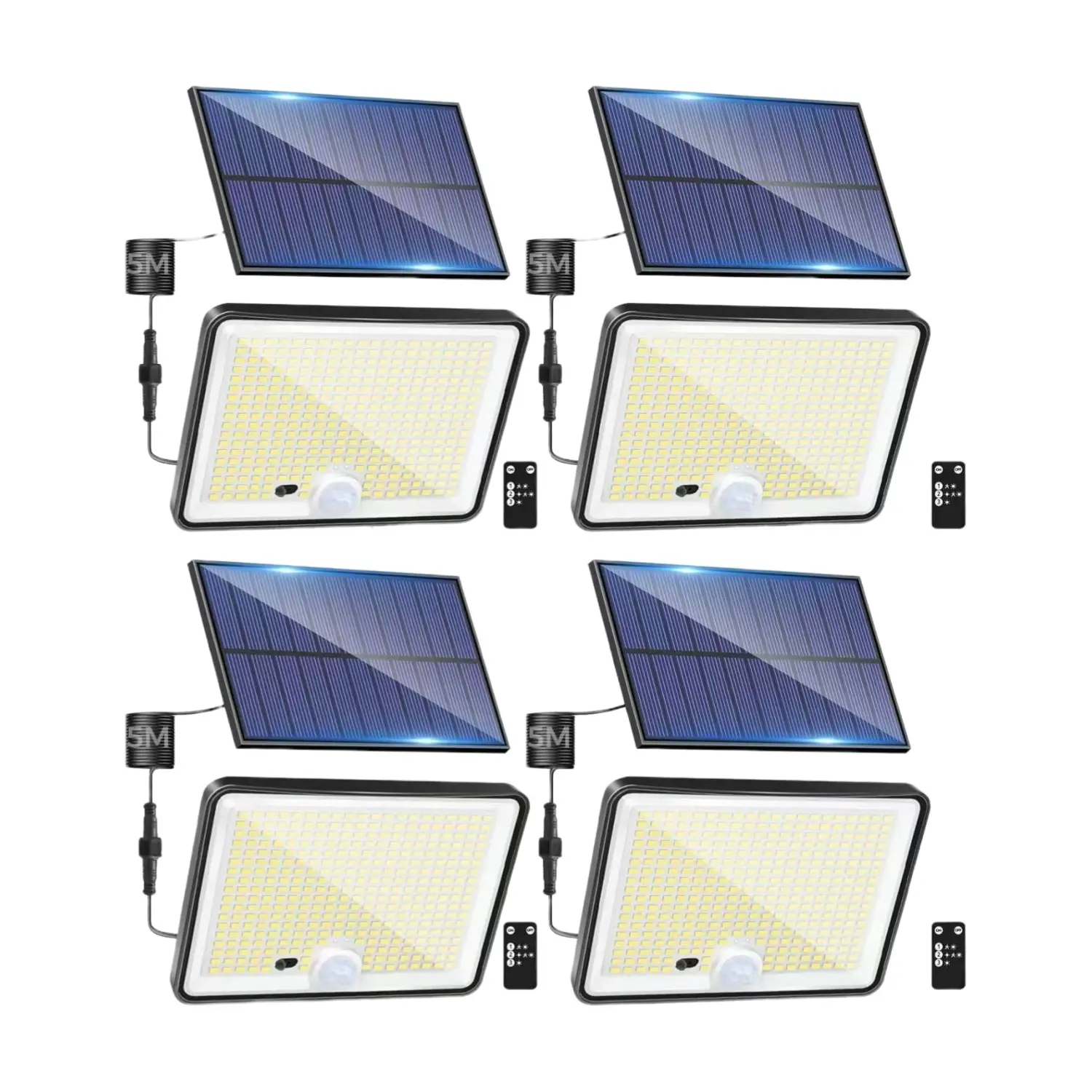 Outdoor Solar LED Strip Light with Remote Control, 342-LED Motion Sensor Spotlight, Waterproof IP65 Solar Garden Light, Solar Spotlights Outdoor, Waterproof Landscape Lights, Solar Powered Light