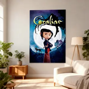 Coraline Canvas Painting Oil Painting Wall Art Canvas Poster Decorative Painting Corridor Decoration Home Ornaments Photo Artistic Room Print Wood Character Art Design