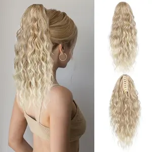 Final Stock: REECHO Ponytail Extension 18/24 Inch Claw Clip for Women - Long Curly Wavy Extensions, Multi-Layer Synthetic Clip, Cosplay & Halloween Hairpiece Costume，natural Hair Extensions for Women