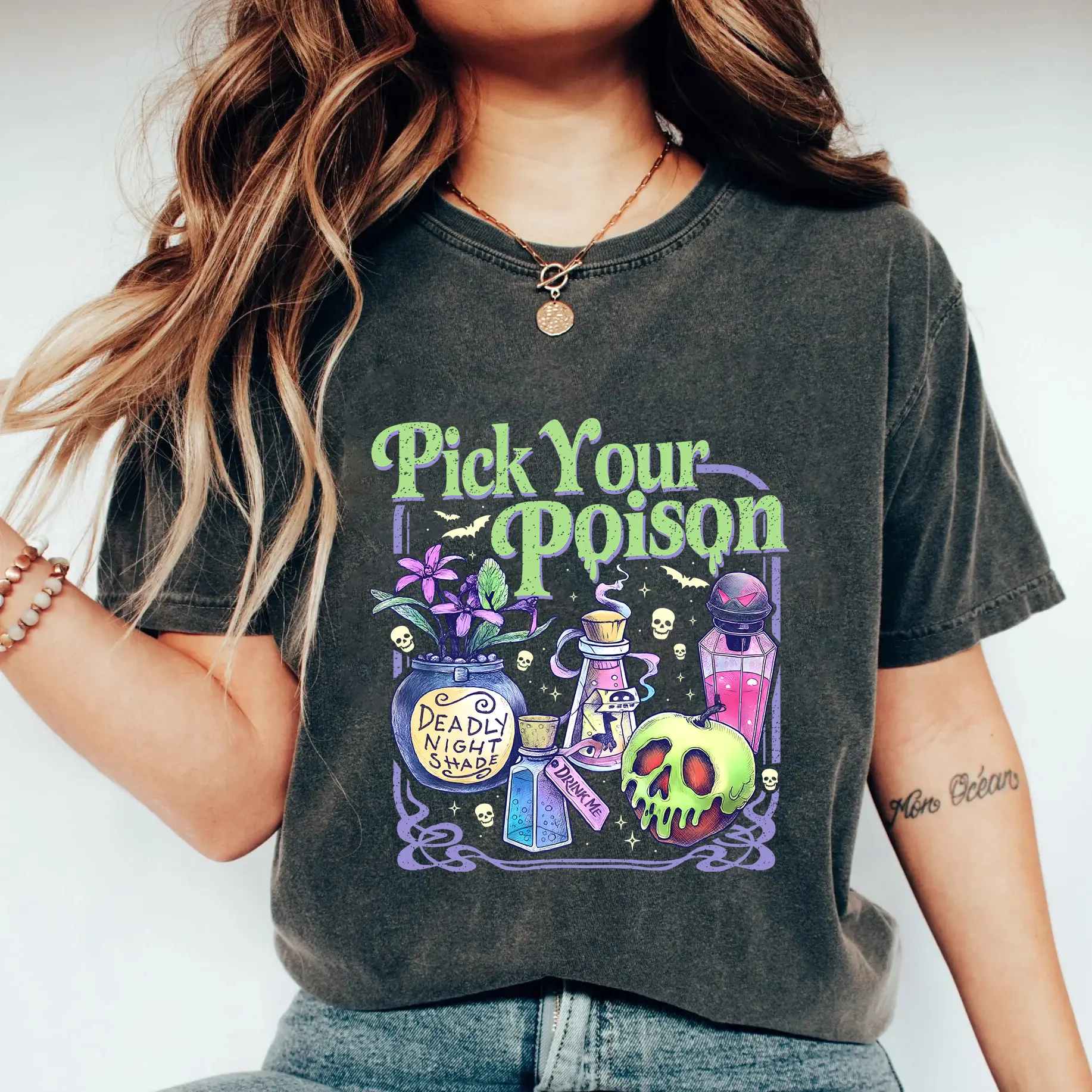 Pick Your Poison T-Shirt, Retro Halloween Shirt, Vintage Oh Right That Poison Sweatshirt, Llama Poison For Kuzco, Spooky Season Gift