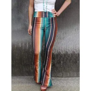 HighWaistStripedBootcutPants