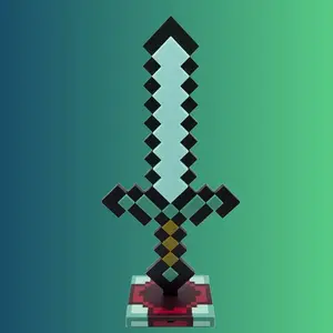 Diamond Sword Night Light Decorative Atmosphere Light Seven-Color Changing Pull-to-Activate Children's Birthday Gift Peripheral Model Desktop Ornaments