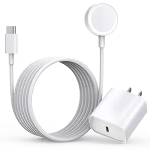Fast Charger for i Watch Charger, USB C 20W iPhone Watch Charger Plug Adapter & Long 6.6FT iWatch Portable Wireless Fast Charging Cable Cord Compatible with Watch Series 9/8/7/SE/6/5/4/3/2/1