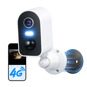 4G LTE Cellular Security Camera Magnetic Mount, No WiFi Security Cameras Indoor Built-in eSIM, 2K Wireless Outdoor Off-Grid Battery Camera Without Internet, Motion Detection, Color Night Vision, 2-Way Audio