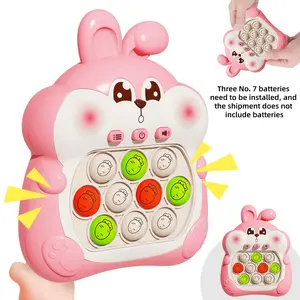 Game Machine Speed Push Obstacle Puzzle Toy, Puzzles for Toddlers, Animal Shape Puzzle, Focus Memory Hand-Eye Coordination Logic Thinking, Partial Lights Color Random