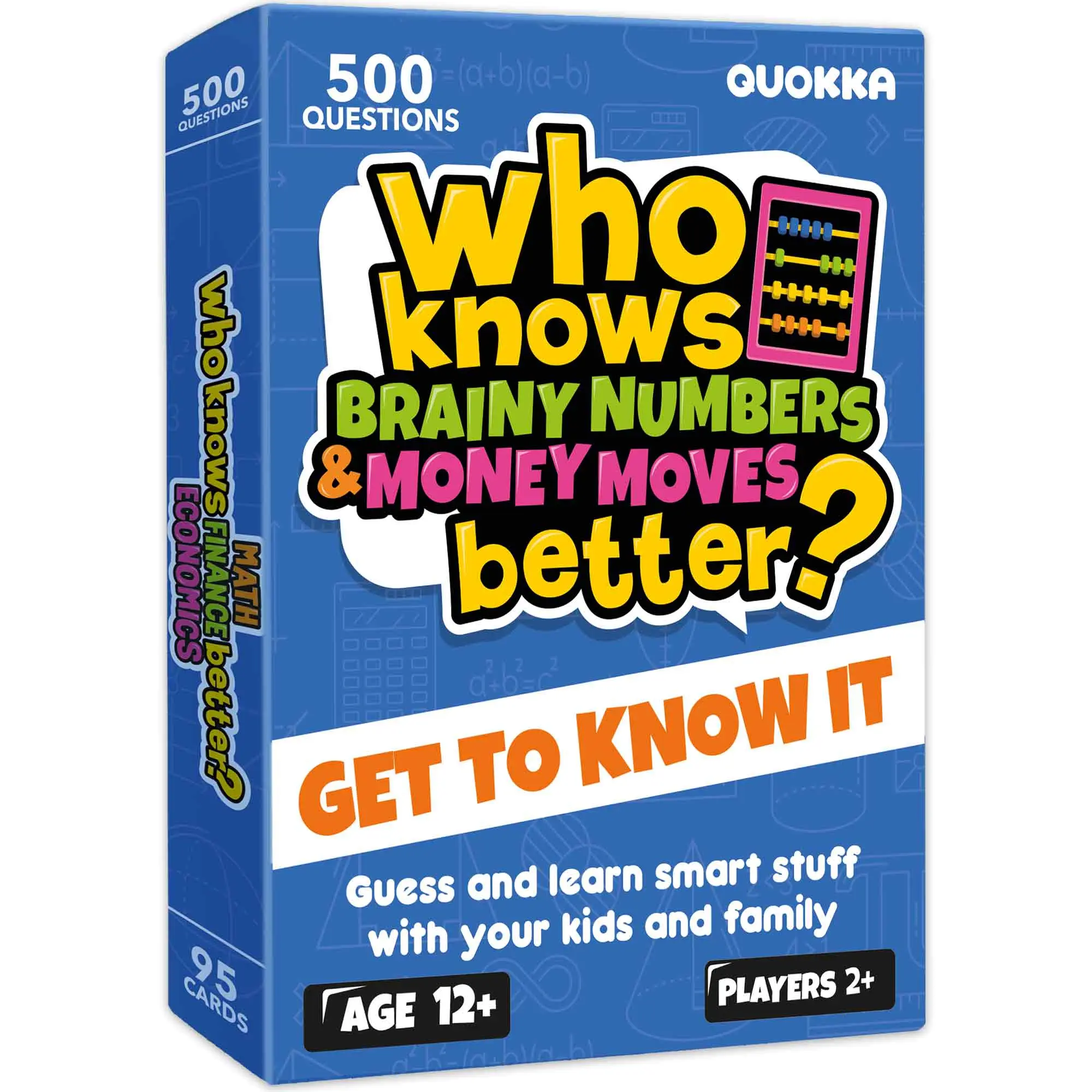 QUOKKA Educational Card Game - Trivia Quiz with 500+ Math-Focused Questions, Finance & Economics Topics, Fast Play, Ages 12+ for Family