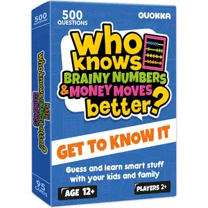 QUOKKA Educational Card Game - Trivia Quiz with 500+ Math-Focused Questions, Finance & Economics Topics, Fast Play, Ages 12+ for Family