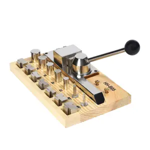 CNCEST Superior Ring Bending Tool Multi-Functional Jewelry Kit for Soft Metal Shaping Bending in Silver Wood Chrome Steel 12-22mm Sizes Manual Operation Tabletop Mold 90° 45°