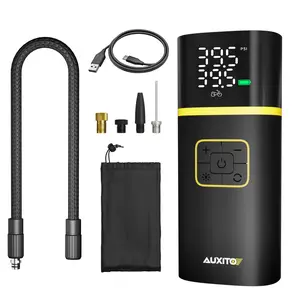 AUXITO A301 Tire Inflator Portable Air Pump, 25s Faster Inflation, 150PSI Cordless Air Compressor for Compact Car / Motorcycle
